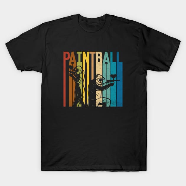 Distressed Retro Paintball Cool paintball players T-Shirt by WildFoxFarmCo